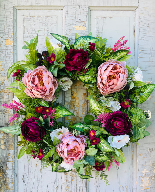 "Blackberry Bourbon Botanical Wreath"