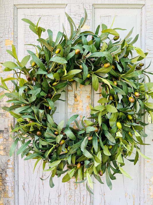 "Olive Grove Botanical Wreath"