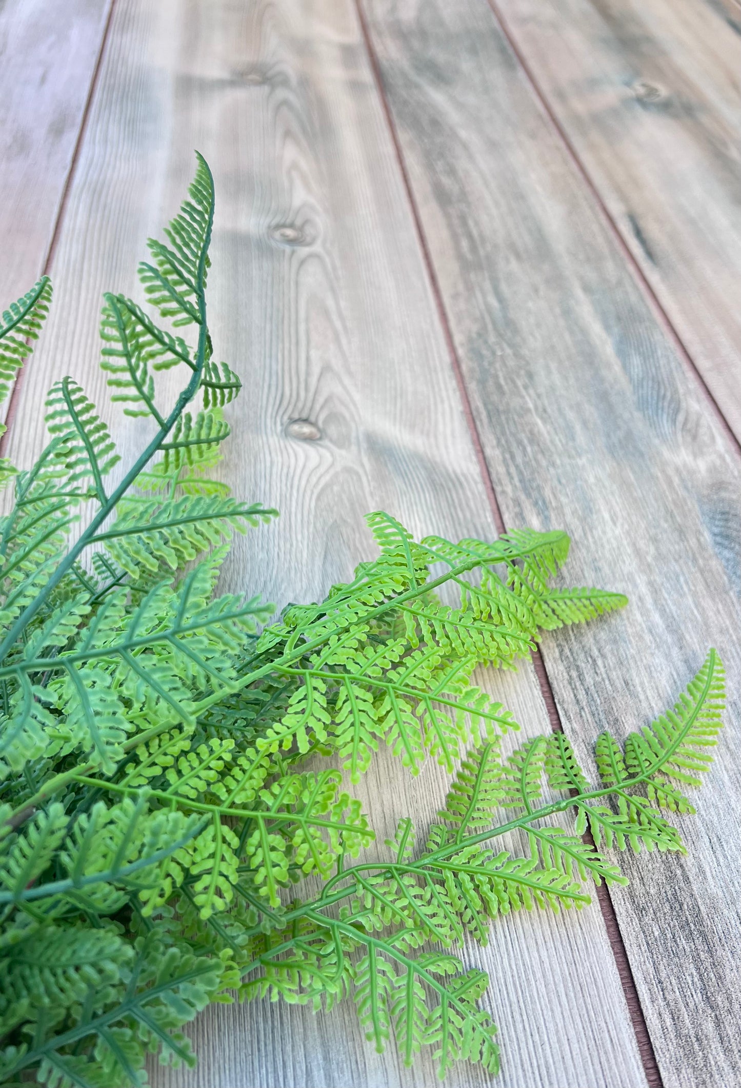 Leather Leaf Fern soft touch faux greenery bundle with layered fern fronds and natural texture, sourced by Gardenbug Designs